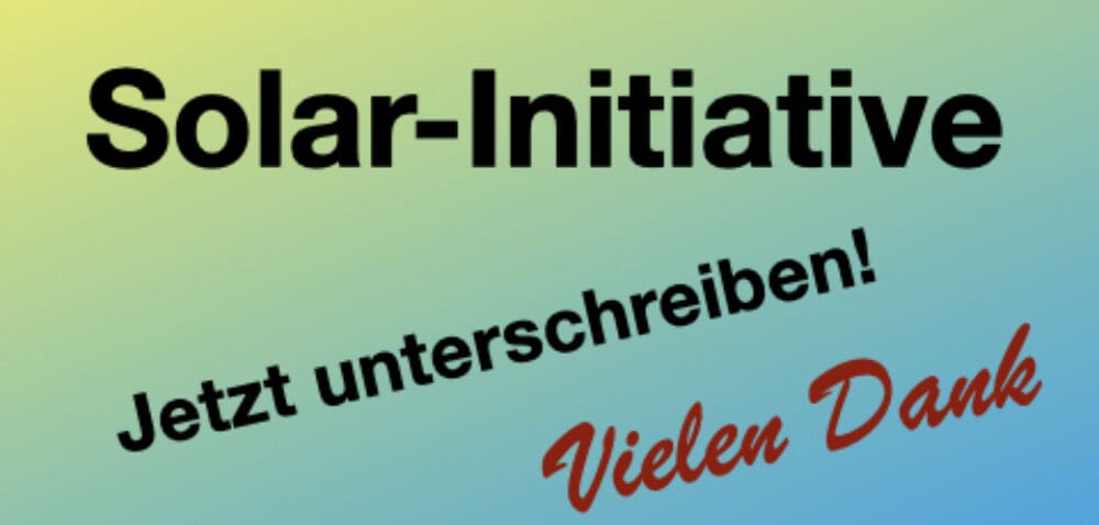 Jetzt Solar-Initiative unterschreiben!